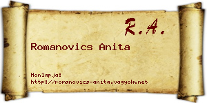 Romanovics Anita névjegykártya